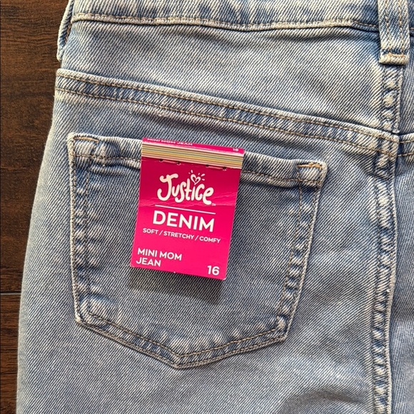 NWT Justice Denim mini mom Jean size 16 (RF10) - Picture 6 of 8